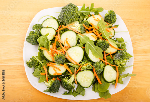 Photo: Arugula Salad with Cucumber and Carrots Arugula Salad with Cucumber and Carrots