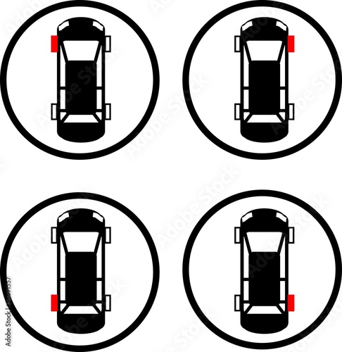 Vector: 130929-Auto-Radkennzeichnung 130929-Auto-Radkennzeichnung