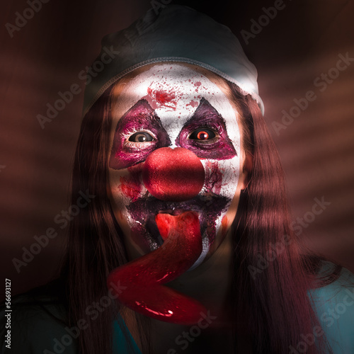 Photo: Funny medical clown in the hospital closet Funny medical clown in the hospital closet