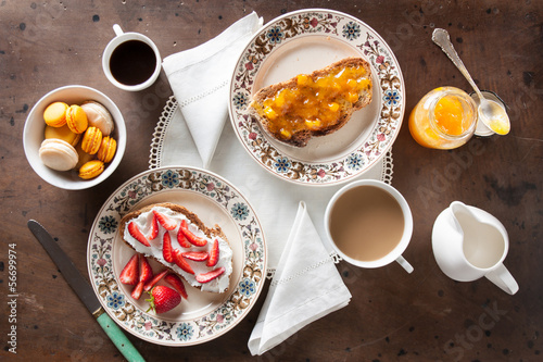 Photo: Ready breakfast for a couple Ready breakfast for a couple