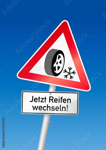 Vector: Jetzt Reifen wechseln! Jetzt Reifen wechseln!