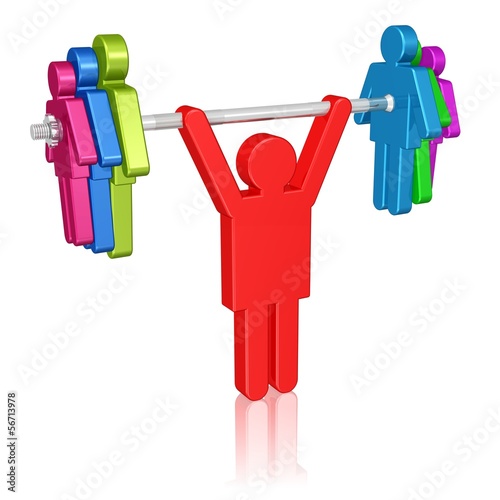 Illustration: Personalmanager, Durchsetzungsvermögen, Familienoberhaupt Personalmanager, Durchsetzungsvermögen, Familienoberhaupt