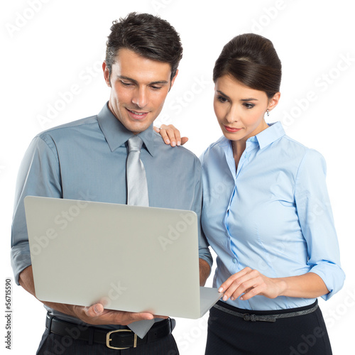 Photo: Businesspeople Working At Laptop Businesspeople Working At Laptop