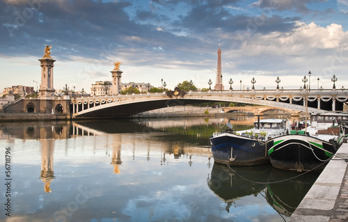 Pont Alexandre III and Eiffel Tower, Paris