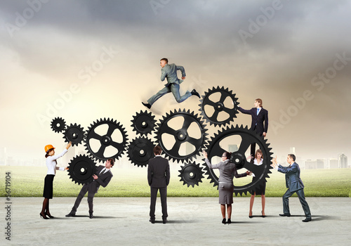 Photo: Teamwork concept Teamwork concept