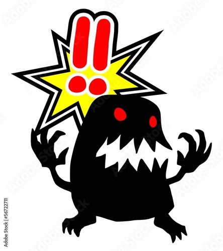 Vector: Black monster Black monster