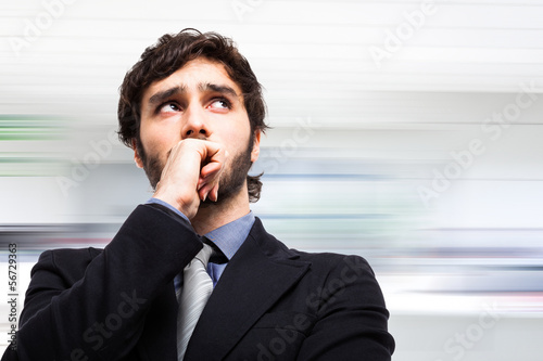 Photo: Pensive business man Pensive business man