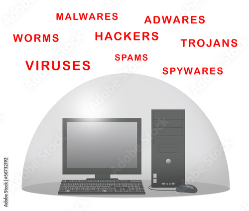 Illustration: Protect Computer Protect Computer