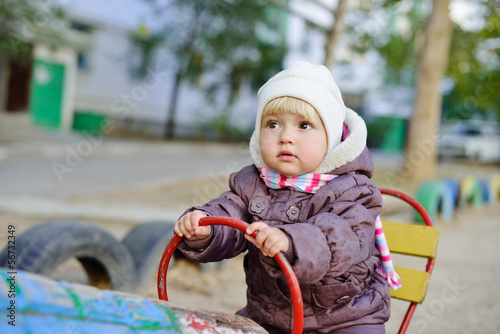 Photo: girl on the playground girl on the playground