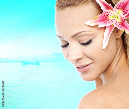 Photo: Beauty clean face of young sensual woman Beauty clean face of young sensual woman