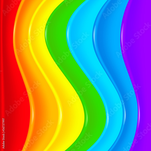 Vector: Bright rainbow vector plastic waves background Bright rainbow vector plastic waves background