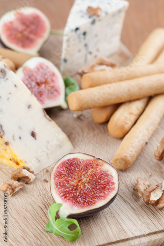Photo: Cheese board with figs and nuts Cheese board with figs and nuts