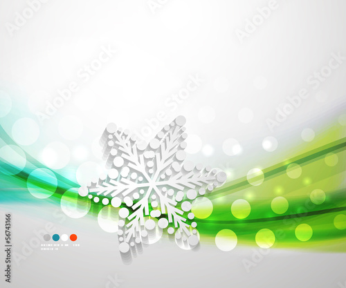 Vector: Abstract Christmas wave snowflake background Abstract Christmas wave snowflake background