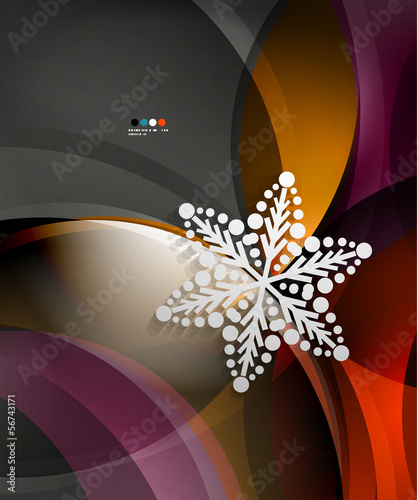 Vector: Abstract Christmas wave snowflake background Abstract Christmas wave snowflake background