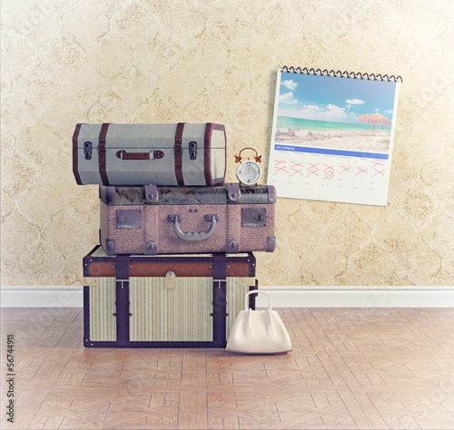 Illustration: vintage baggage vintage baggage