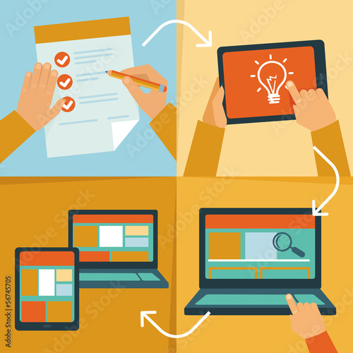 Vector: Vector web design process Vector web design process
