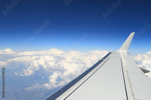 Photo: Aerial shot from airplane, with wing visible Aerial shot from airplane, with wing visible