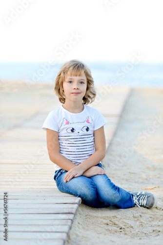 Photo: girl near the sea girl near the sea