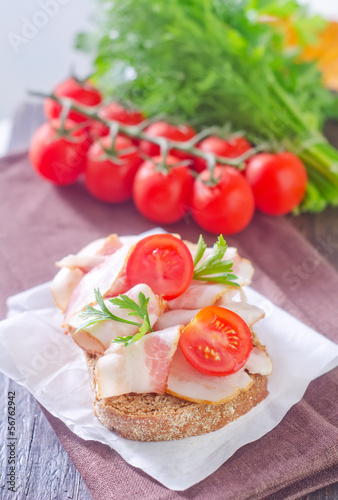 Photo: sandwich with bacon sandwich with bacon