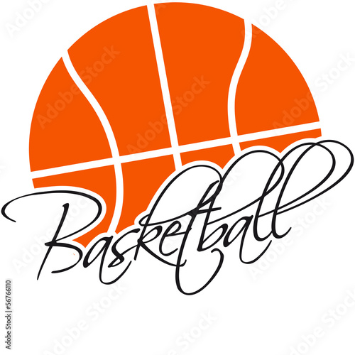 Illustration: Basketball Text Logo Design Basketball Text Logo Design