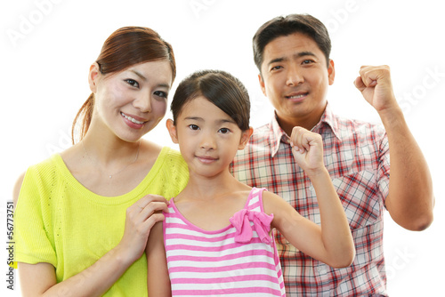 Photo: 笑顔の女の子と親 笑顔の女の子と親