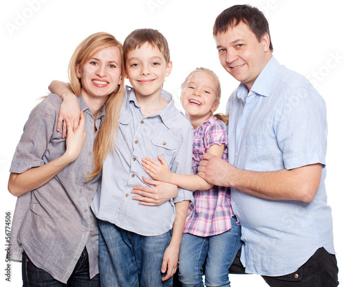 Photo: Family on white Family on white
