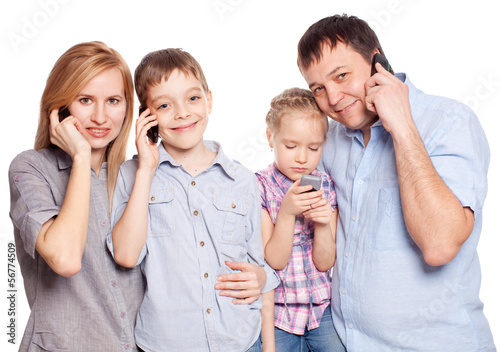 Photo: Family, speaking on the phone Family, speaking on the phone