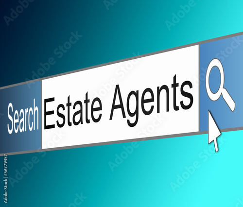 Illustration: Estate Agent concept. Estate Agent concept.