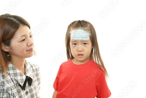 Photo: 不安な表情の女の子 不安な表情の女の子