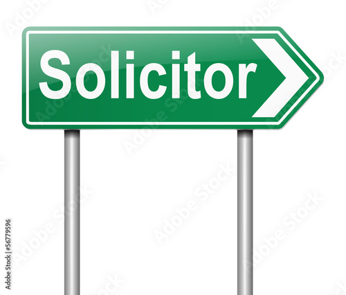 Illustration: Solicitor concept. Solicitor concept.