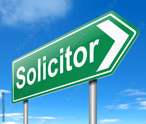 Illustration: Solicitor concept. Solicitor concept.