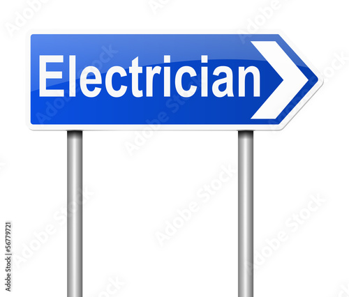 Illustration: Electrician concept. Electrician concept.