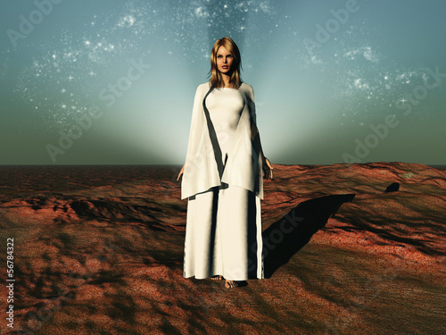 Illustration: Representación simbólica del signo zodiacal de virgo Representación simbólica del signo zodiacal de virgo