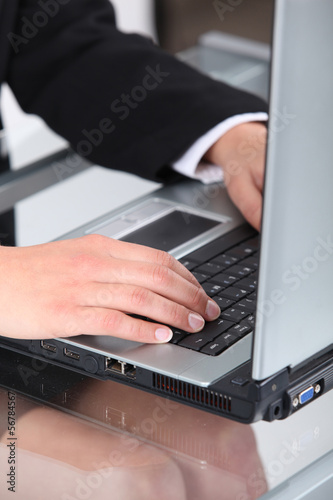 Photo: close-up of a computer close-up of a computer