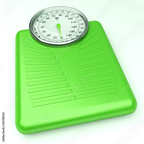 Illustration: Weight scale green Weight scale green