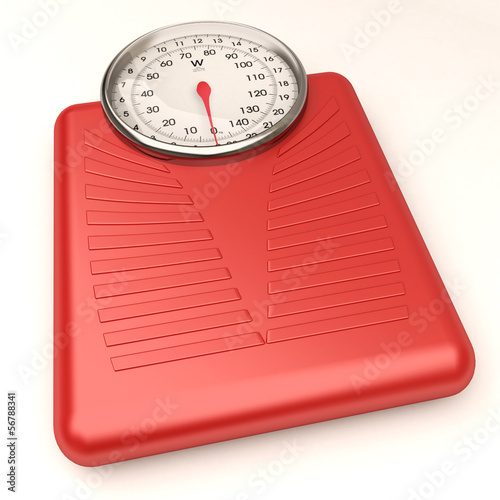 Illustration: Weight scale red Weight scale red