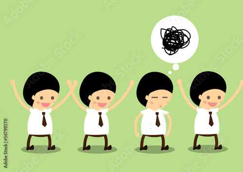 Vector: Businessman Have no idea. Businessman Have no idea.