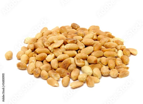 Photo: Roasted Peanuts Isolated on White Background Roasted Peanuts Isolated on White Background