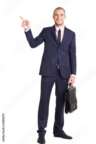 Photo: Businessman showing direction Businessman showing direction