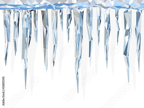 Illustration: Low poly icicles Low poly icicles
