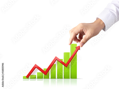 Photo: Graph in the hand businessmen Graph in the hand businessmen