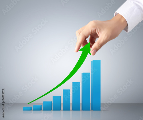 Photo: Graph in the hand businessmen Graph in the hand businessmen