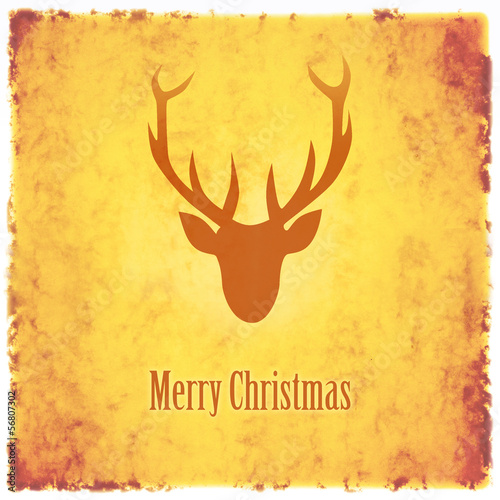 Illustration: merry christmas retro rentier merry christmas retro rentier