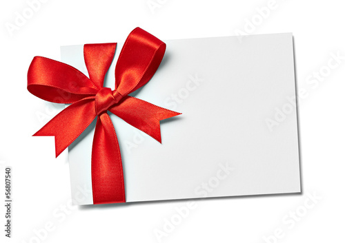 Photo: ribbon bow card note chirstmas celebration greeting ribbon bow card note chirstmas celebration greeting
