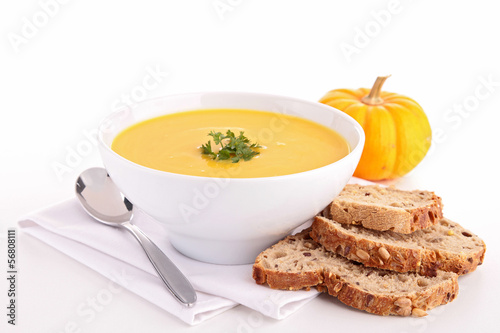 Photo: bowl of pumpkin soup bowl of pumpkin soup