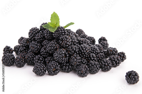Photo: isolated blackberries isolated blackberries