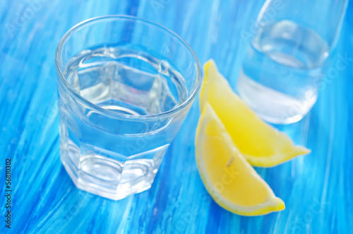 Photo: water with lemon water with lemon