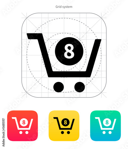Vector: Shopping cart icon. Shopping cart icon.
