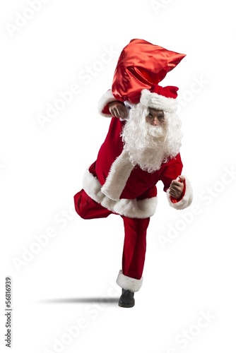 Photo: Running Santa Claus Running Santa Claus