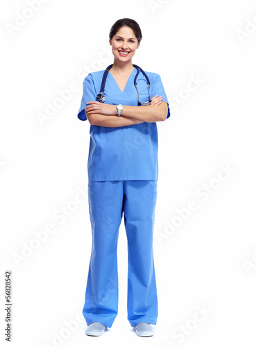 Photo: Nurse in uniform with stethoscope Nurse in uniform with stethoscope